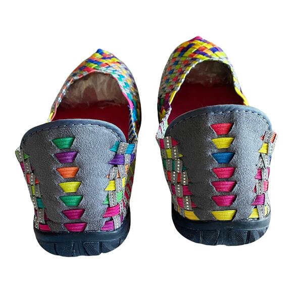 CORKYS Sidewalk Flat Ballerina Woven Multicolor Round Toe Shoe Lightweight 7 EUC - Picture 5 of 9